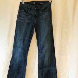7 for all mankind high waist boot cut jeans, size 25